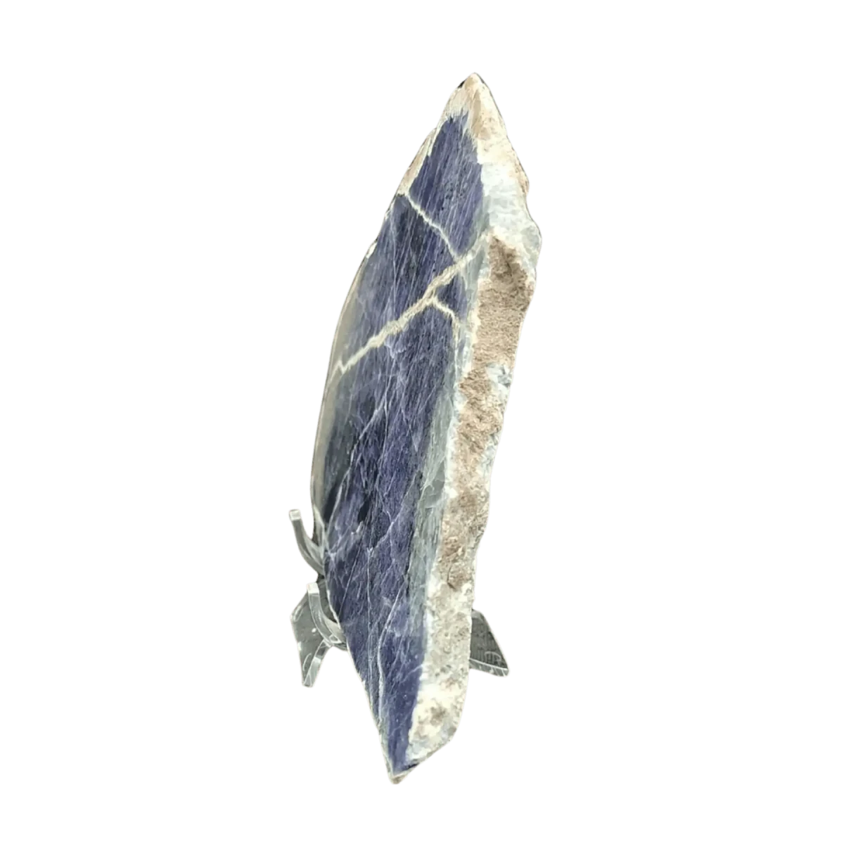 This is the side view of this purple opal slab