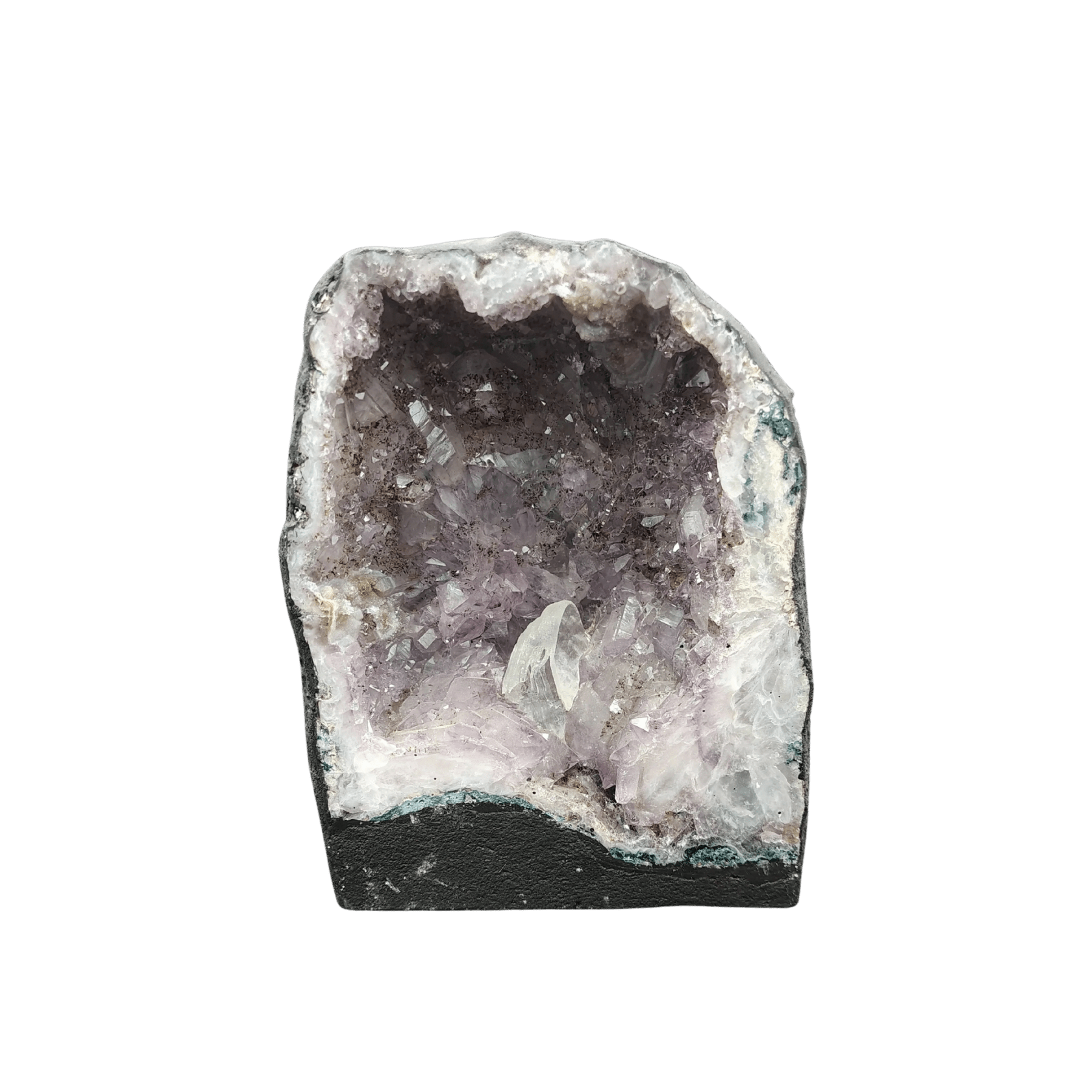 This is the front side of this Amethyst geode cathedral