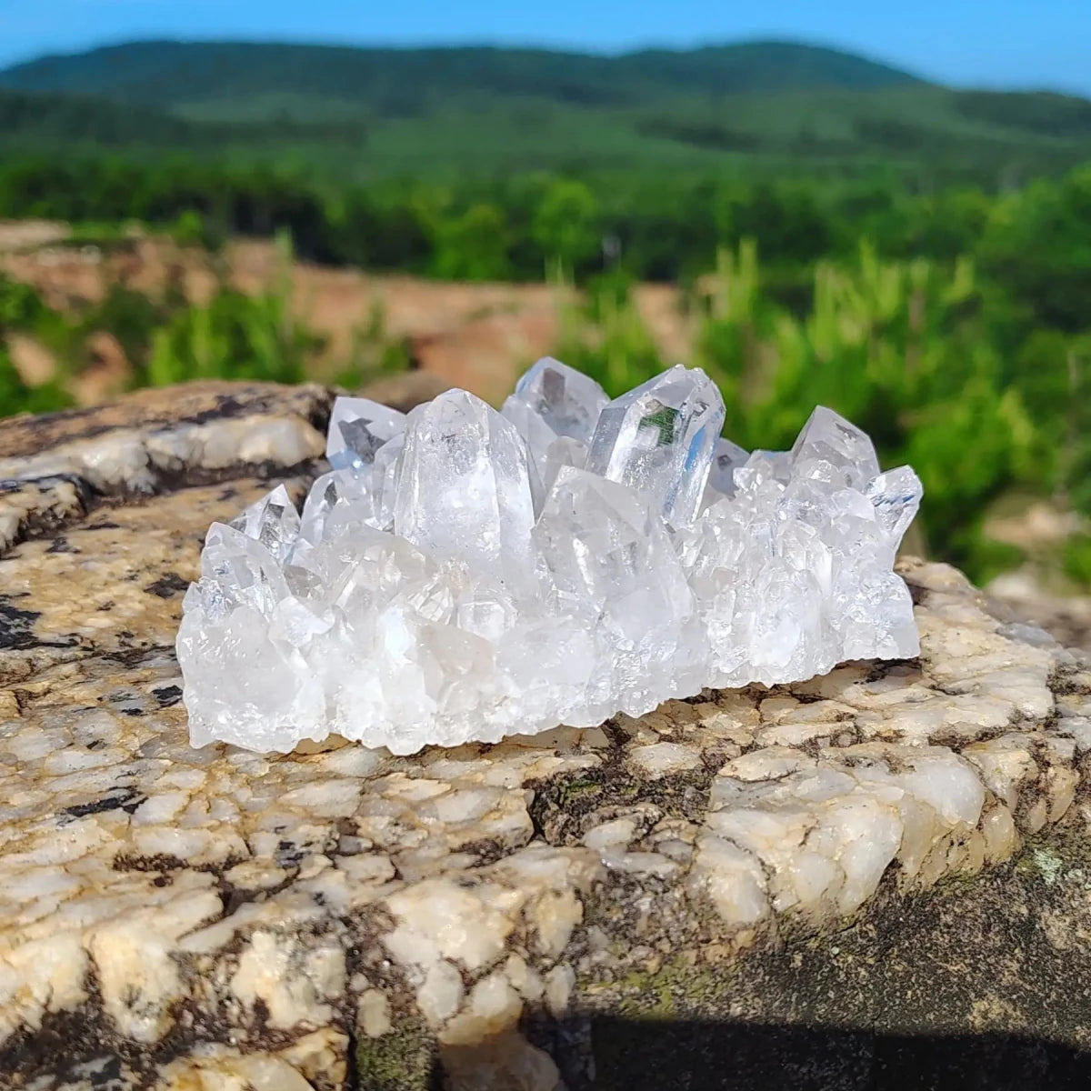 This is the left side of this natural quartz cluster