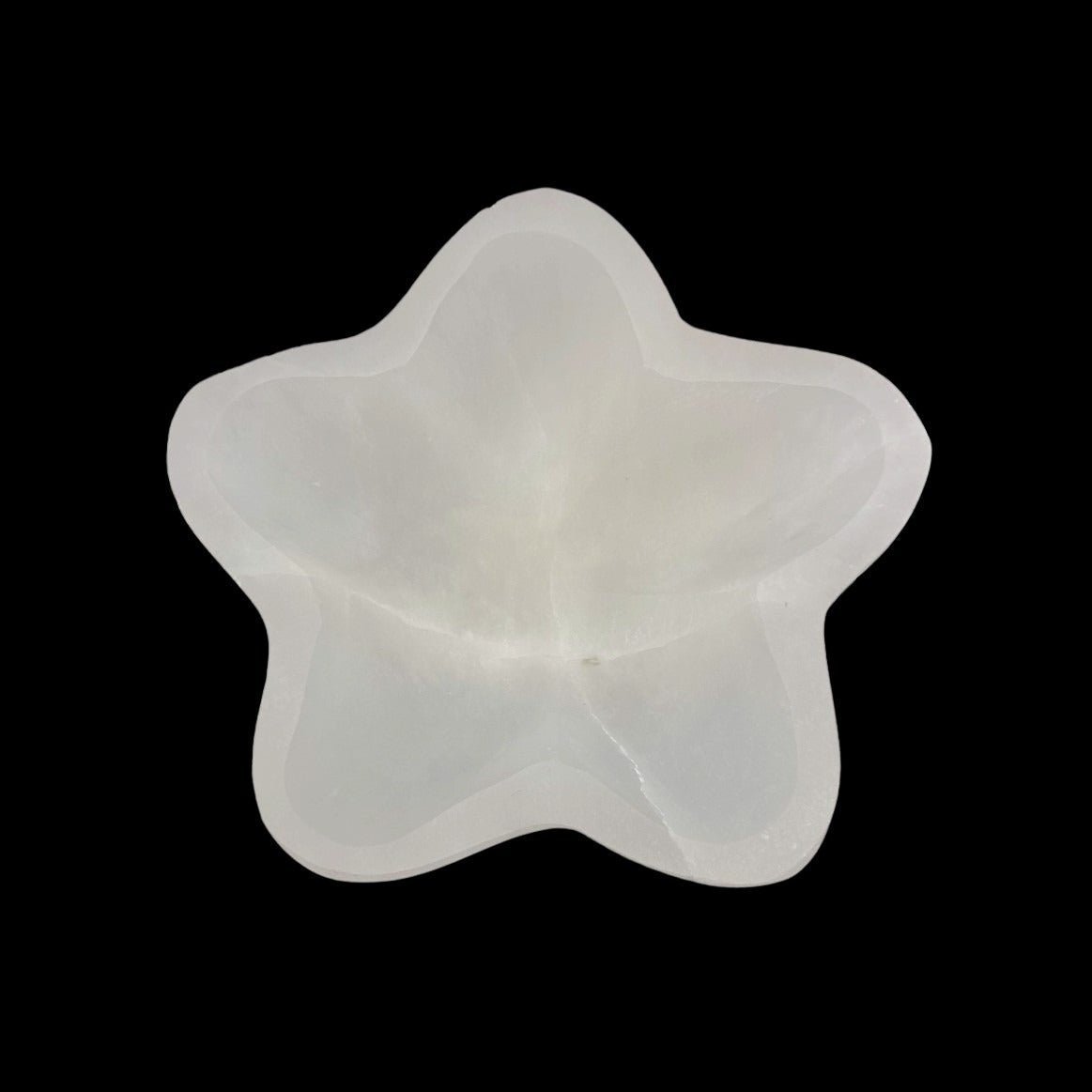 Natural Selenite Crystal Carved Star Bowl