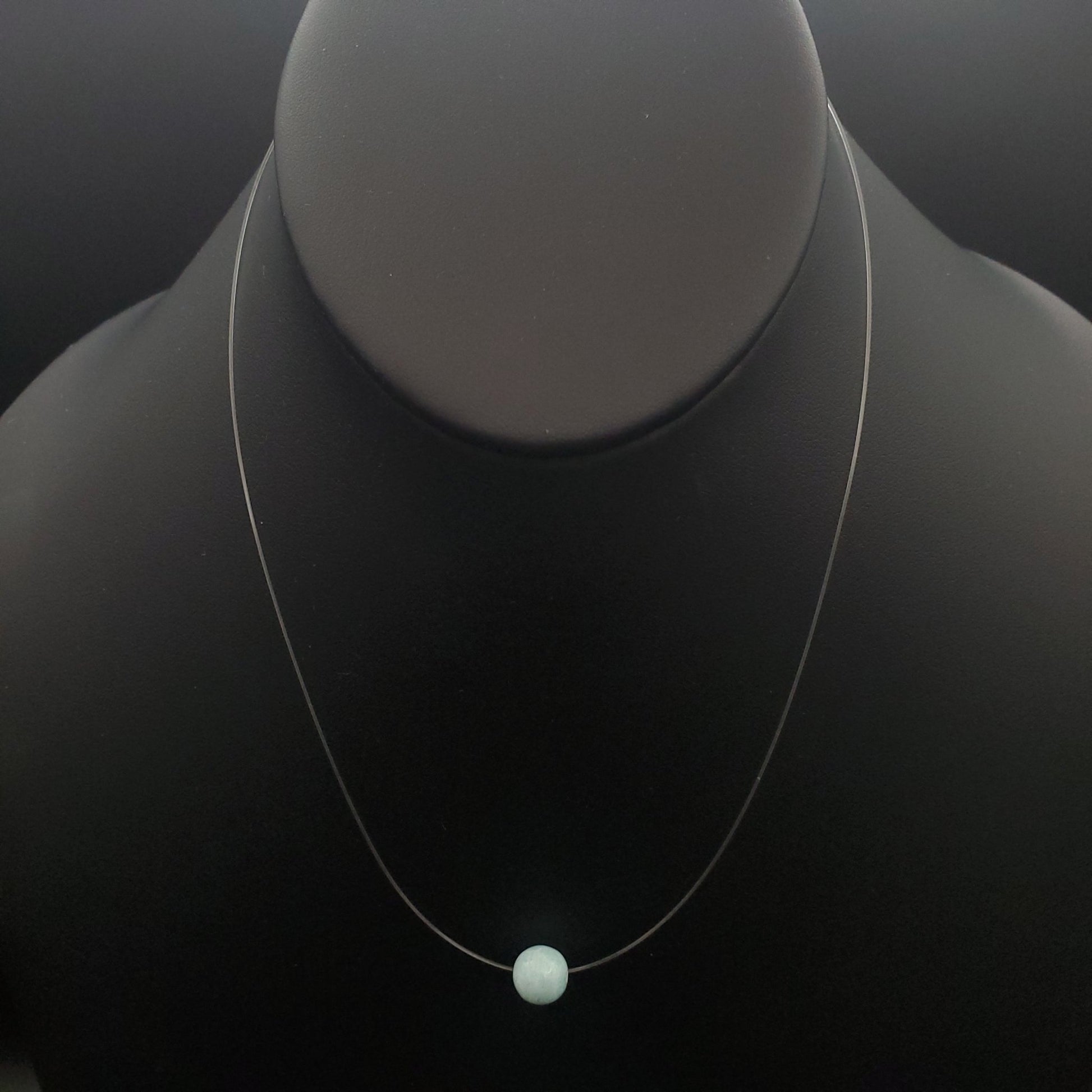 6 mm genuine Larimar bead necklace 