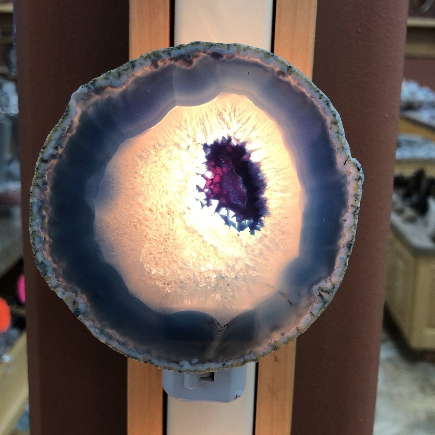 Nightlight Agate Slice Dyed Mineral Lighting