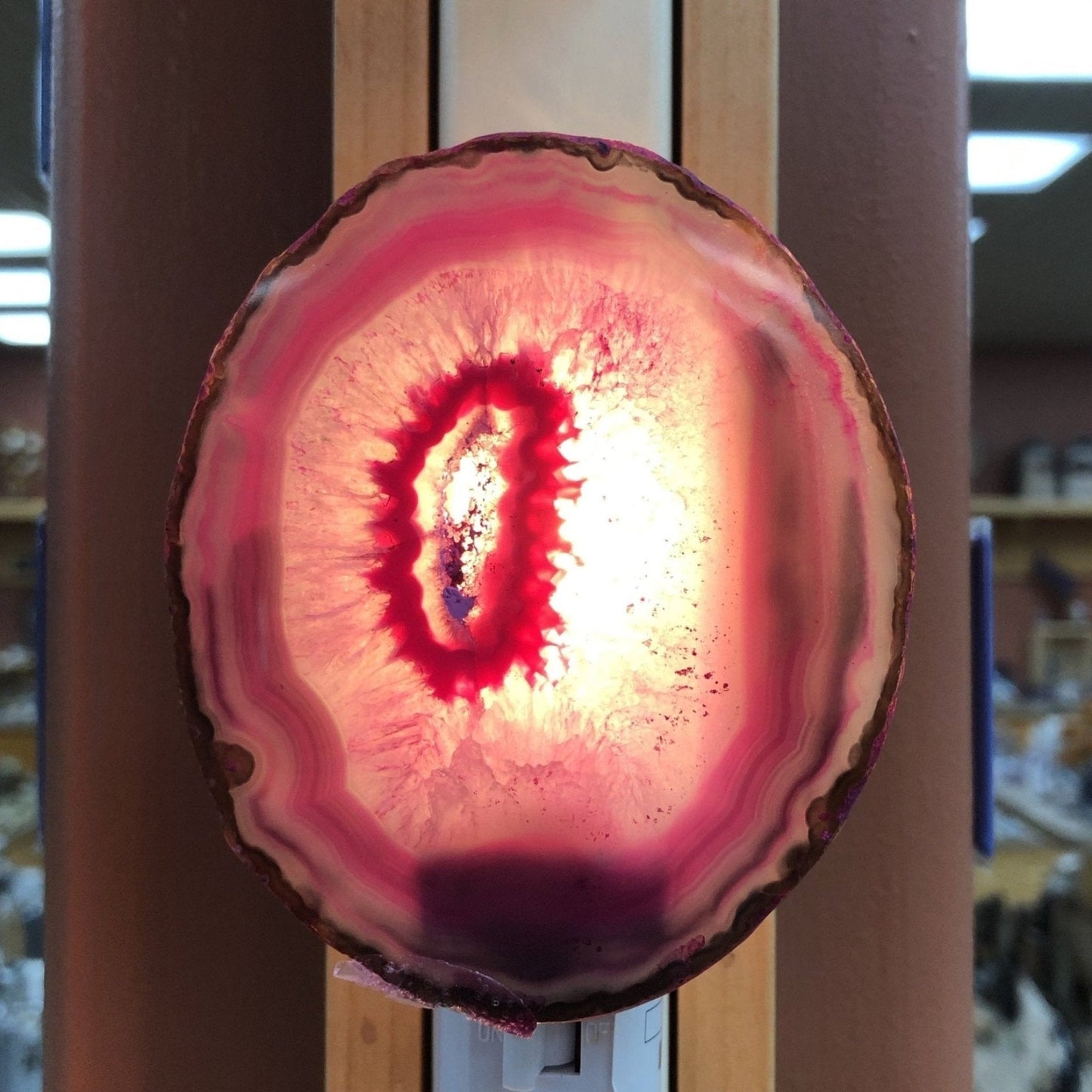 Nightlight Agate Slice Dyed Mineral Lighting