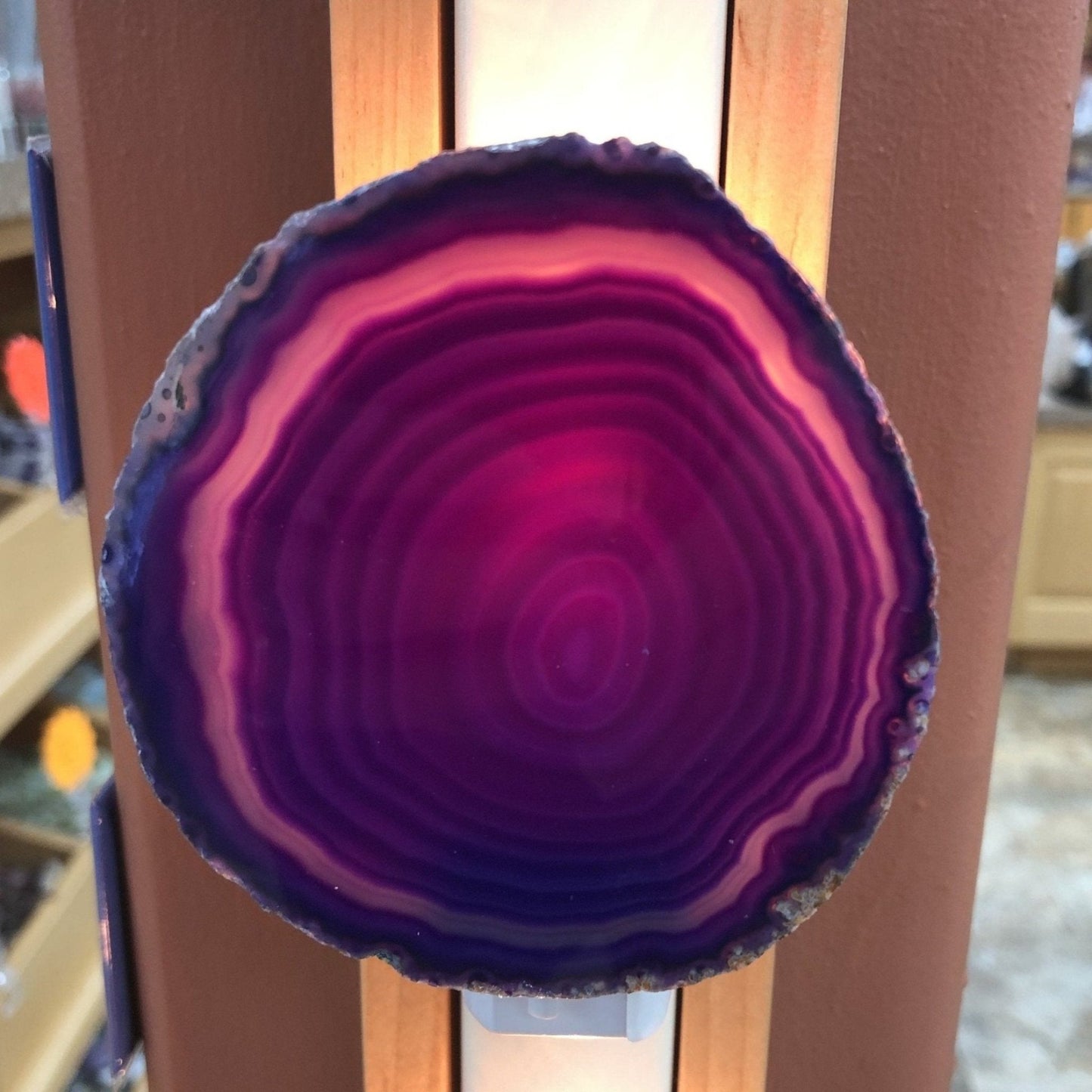 Nightlight Agate Slice Dyed Mineral Lighting