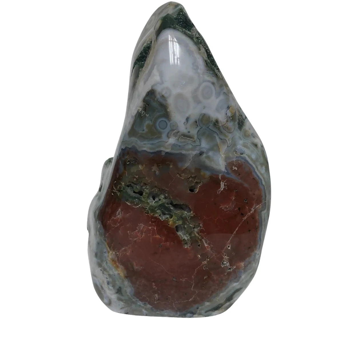 Back View Of Ocean Jasper Polished Drusy Specimen