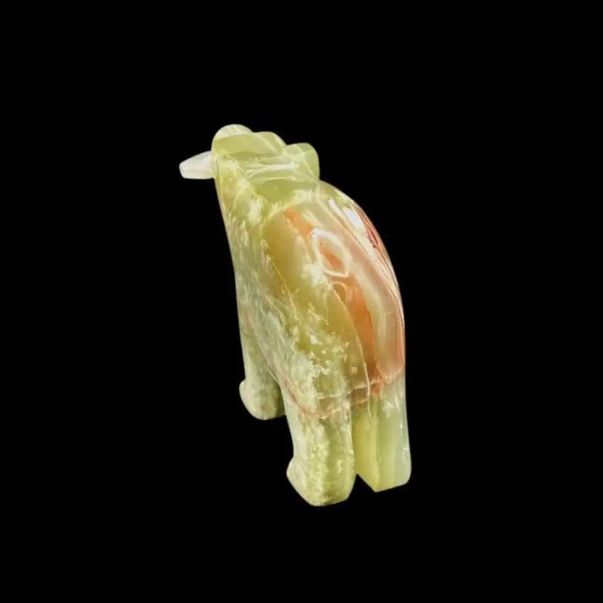 Back Of Carved Onyx Bear Figurine