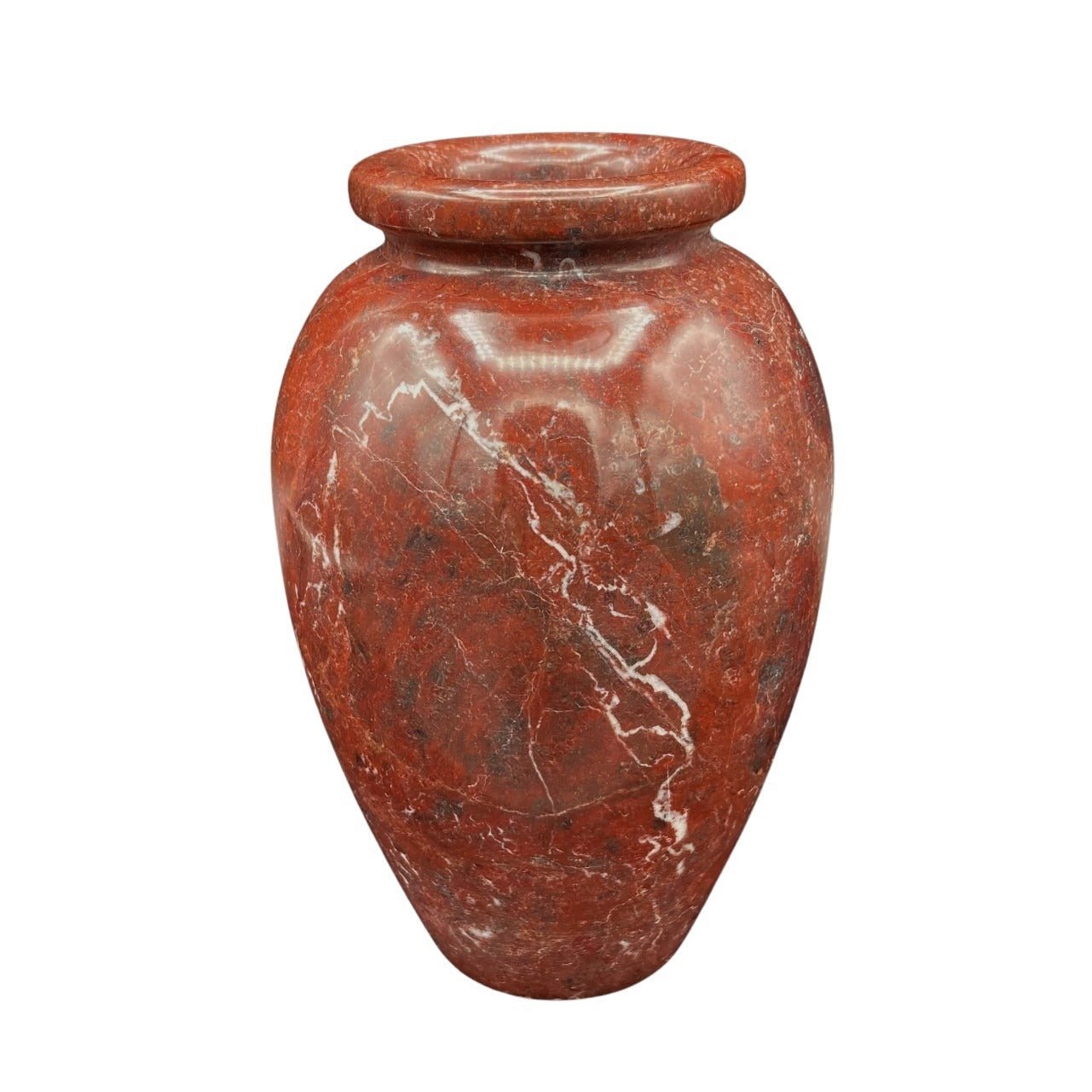 Red Onyx Egg Shaped Vase