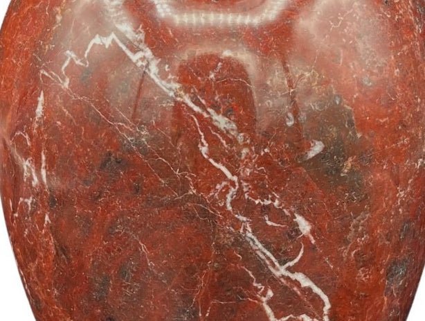 Onyx Red Marbled Vase Egg Large