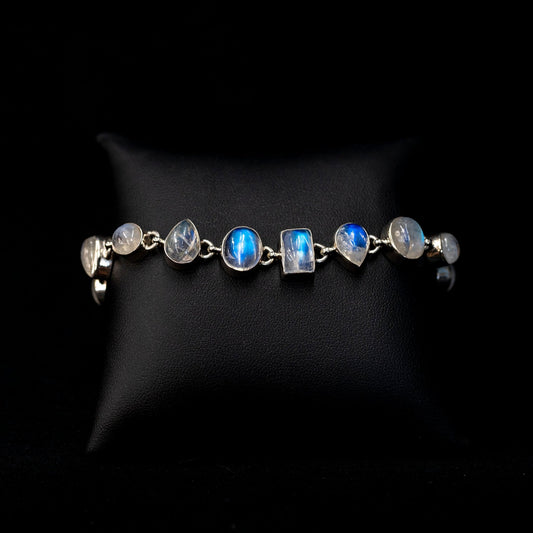 Sterling Bracelet Opalite Stones 