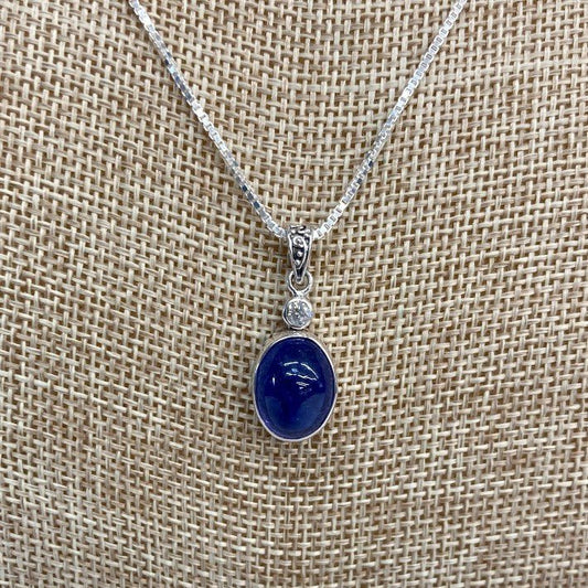 Close Up Of Tanzanite Pendant