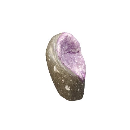 Side View Druzy Quartz Purple Sculpture