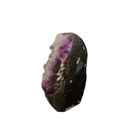 Enhanced Purple Druzy Quartz Decor Gray Natural Rock