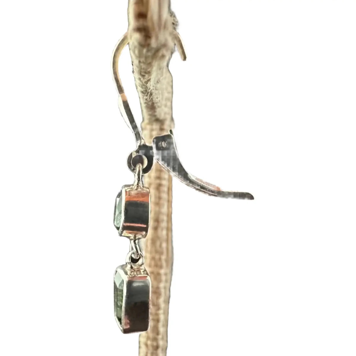 Open Leverback Closure On Sterling Earring