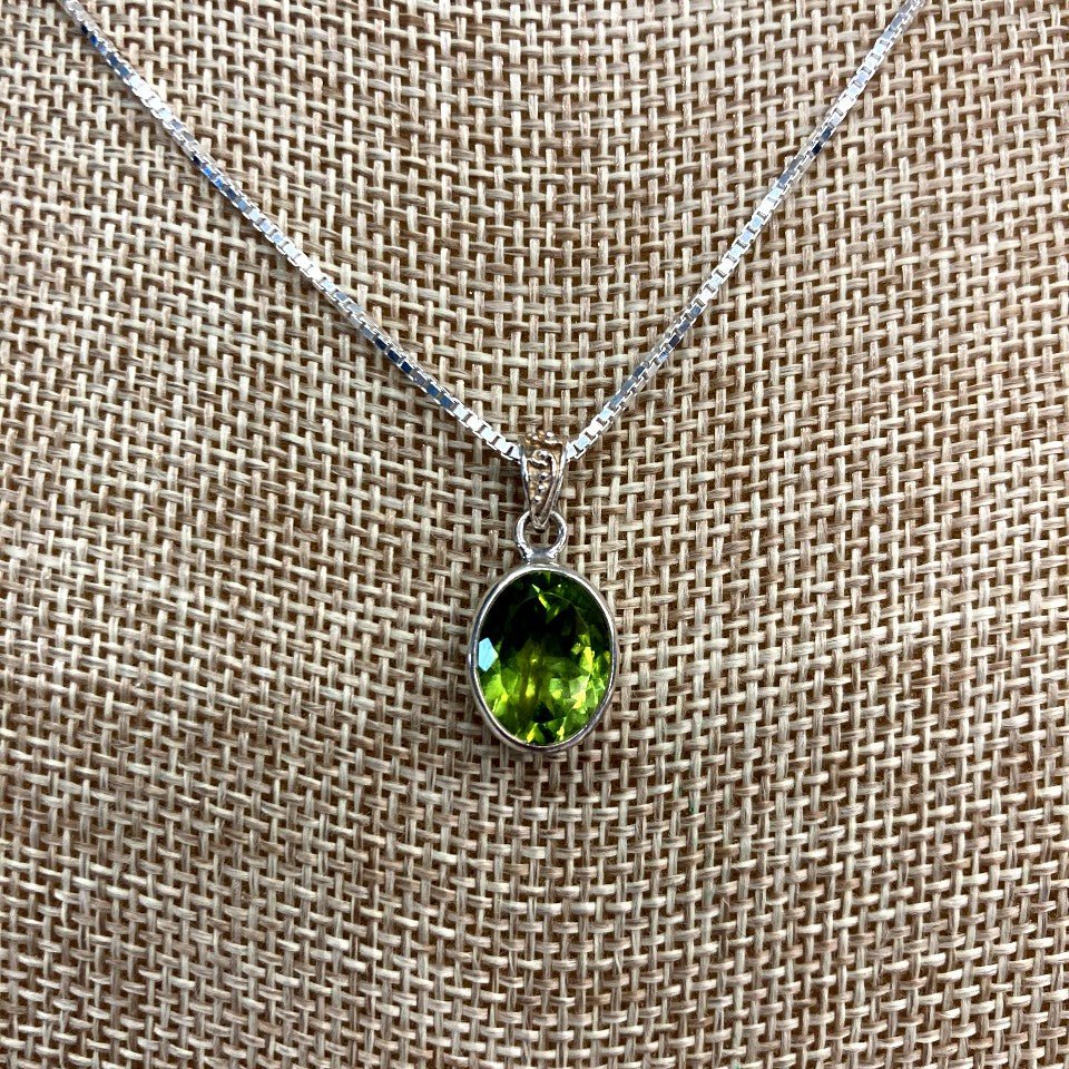 Up Close View Of Peridot Pendant