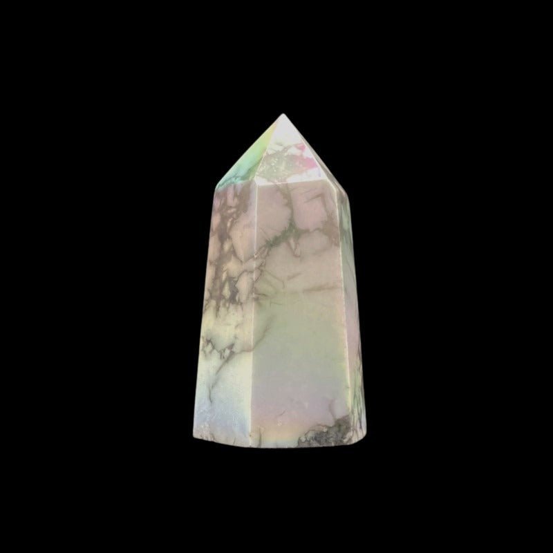 Back Side Side Of Small White Aura Point With Iridescent Rainbow Overlay