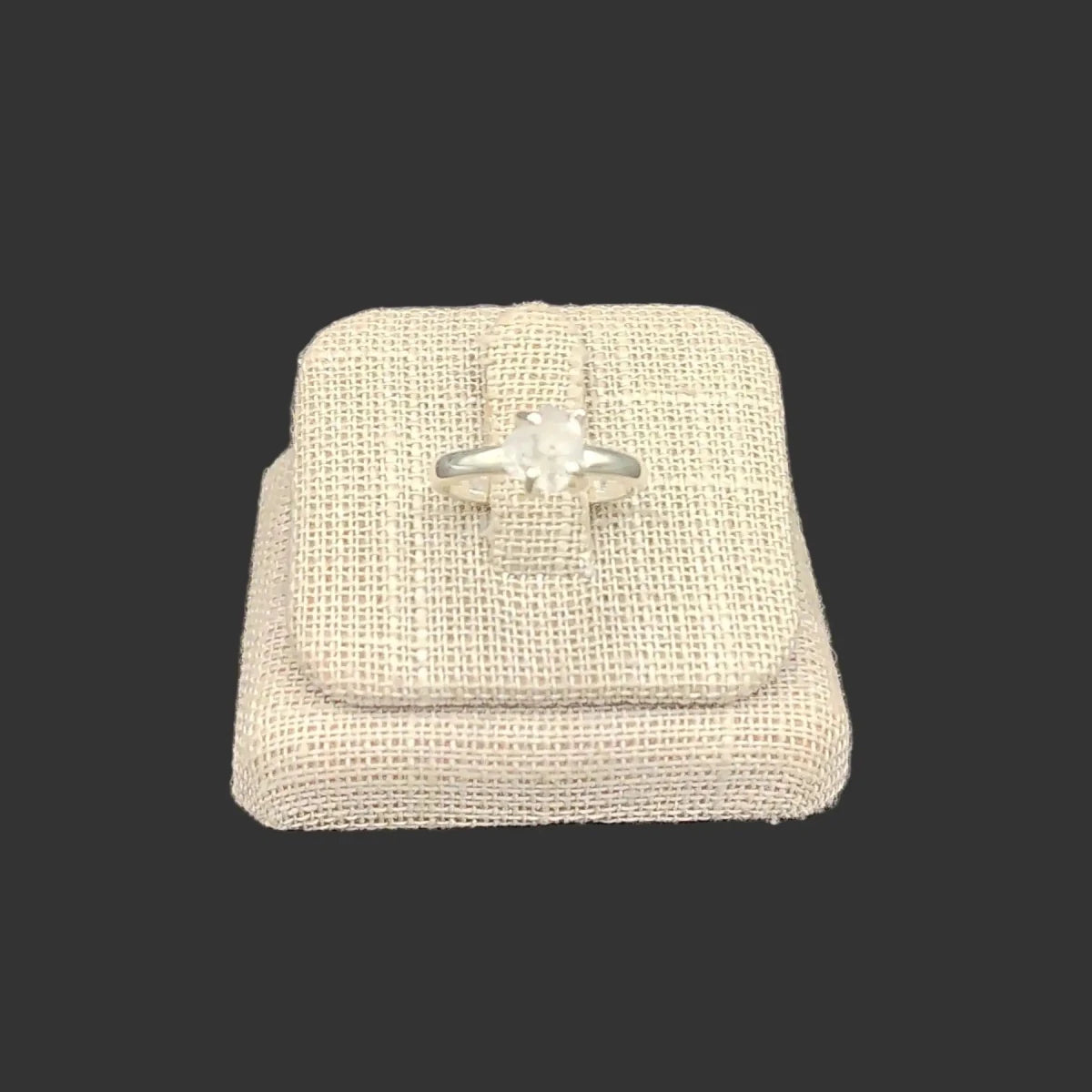 This is an authentic Herkimer diamond on a polished, Sterling Silver band.