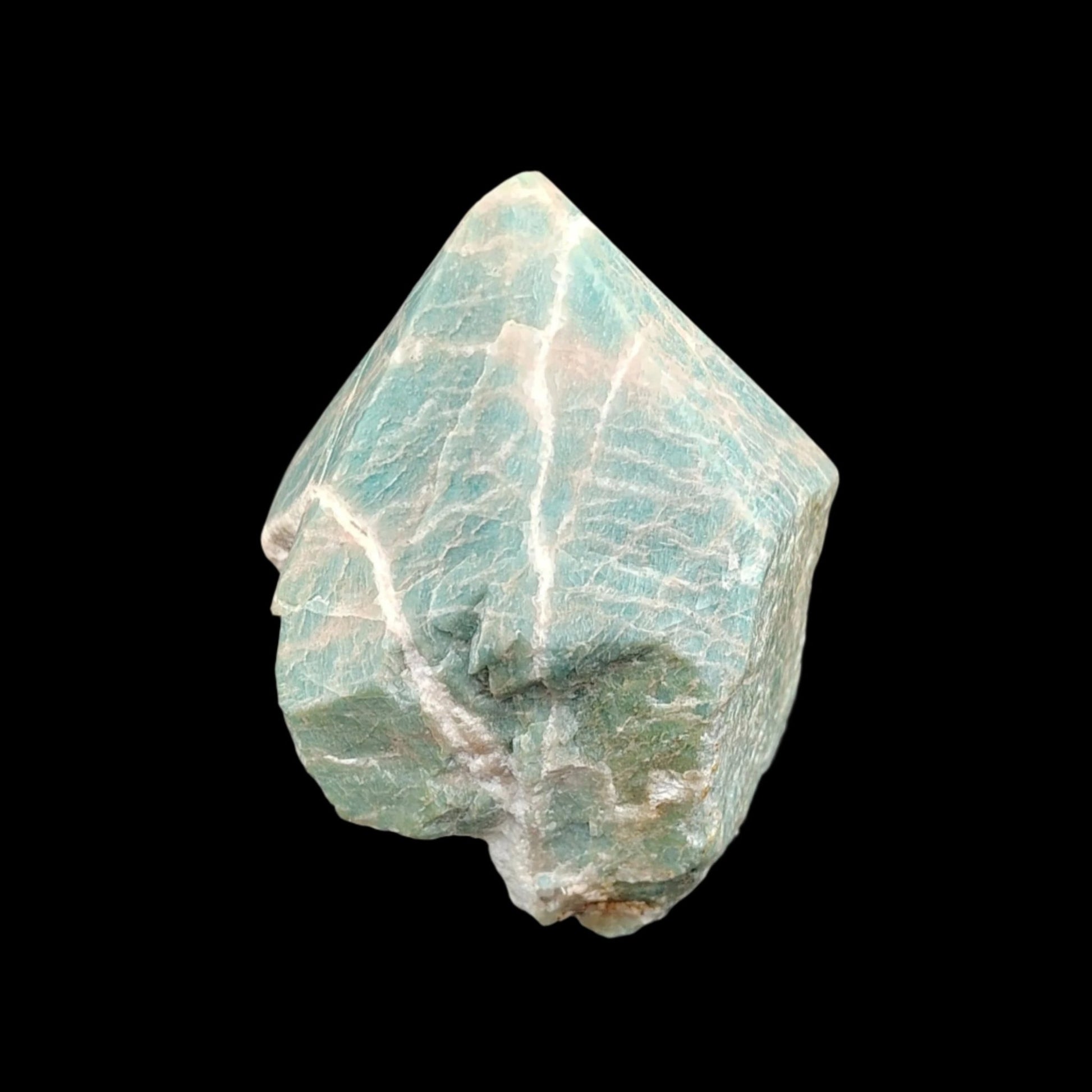 This is the back side view of this Amazonite point