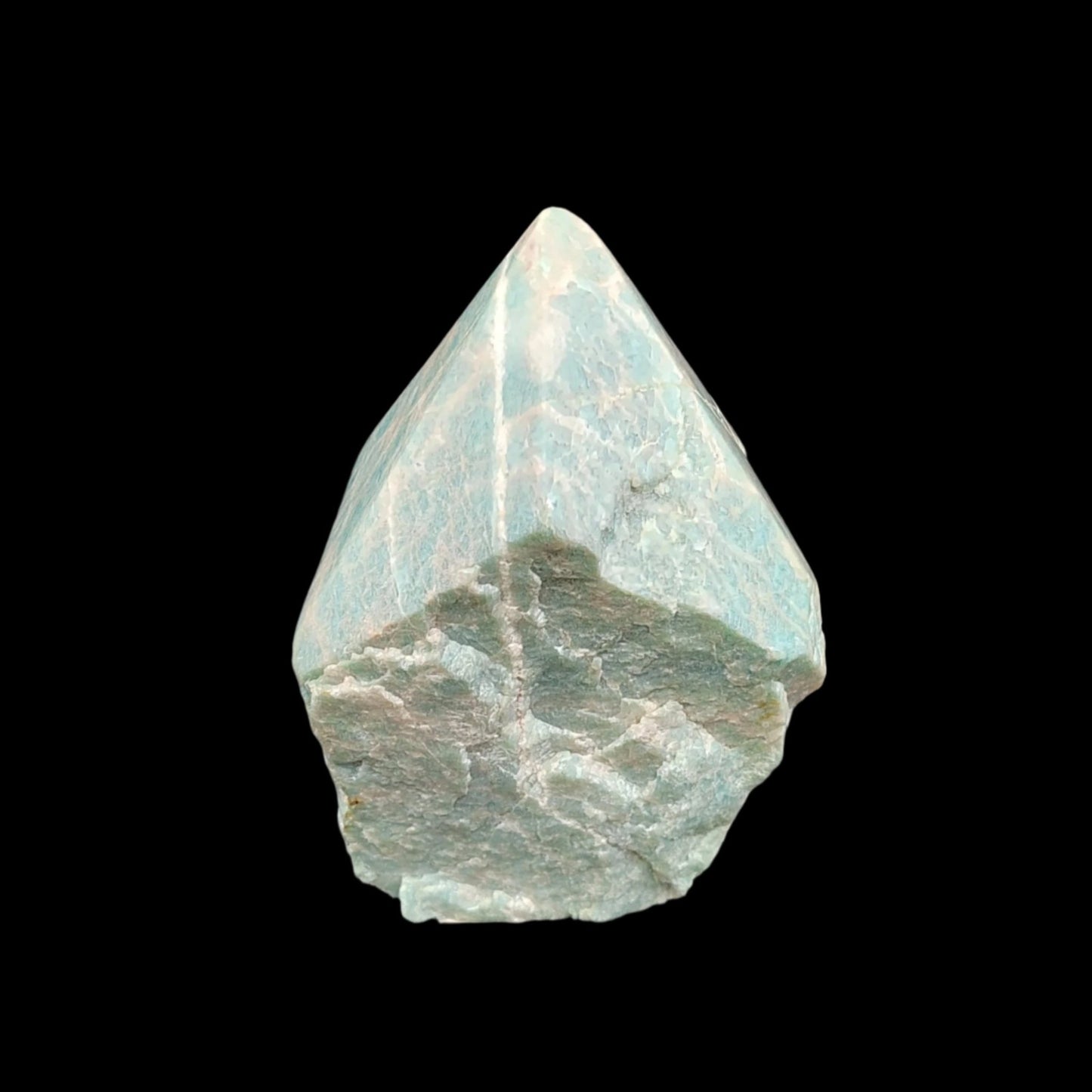 This is the front side of this Amazonite point