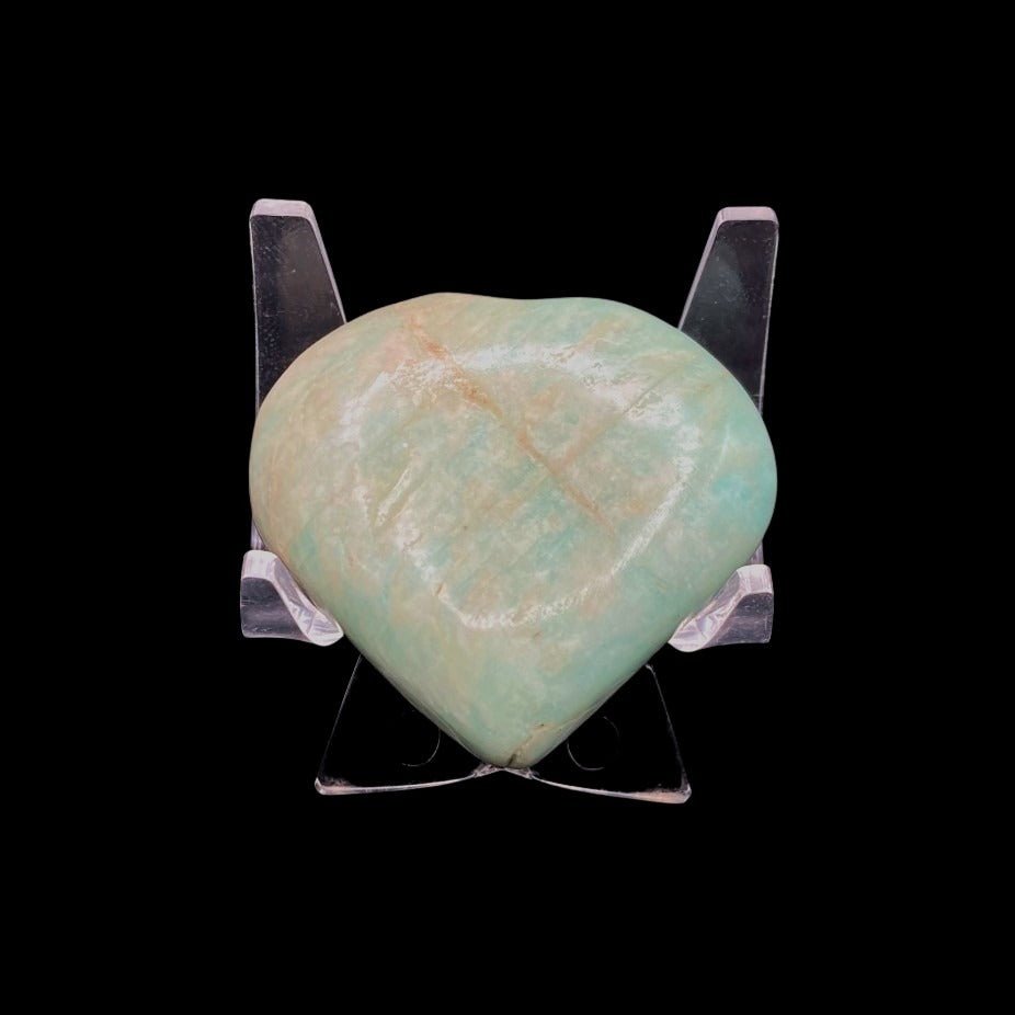 Back Side Of Amazonite Heart Stone