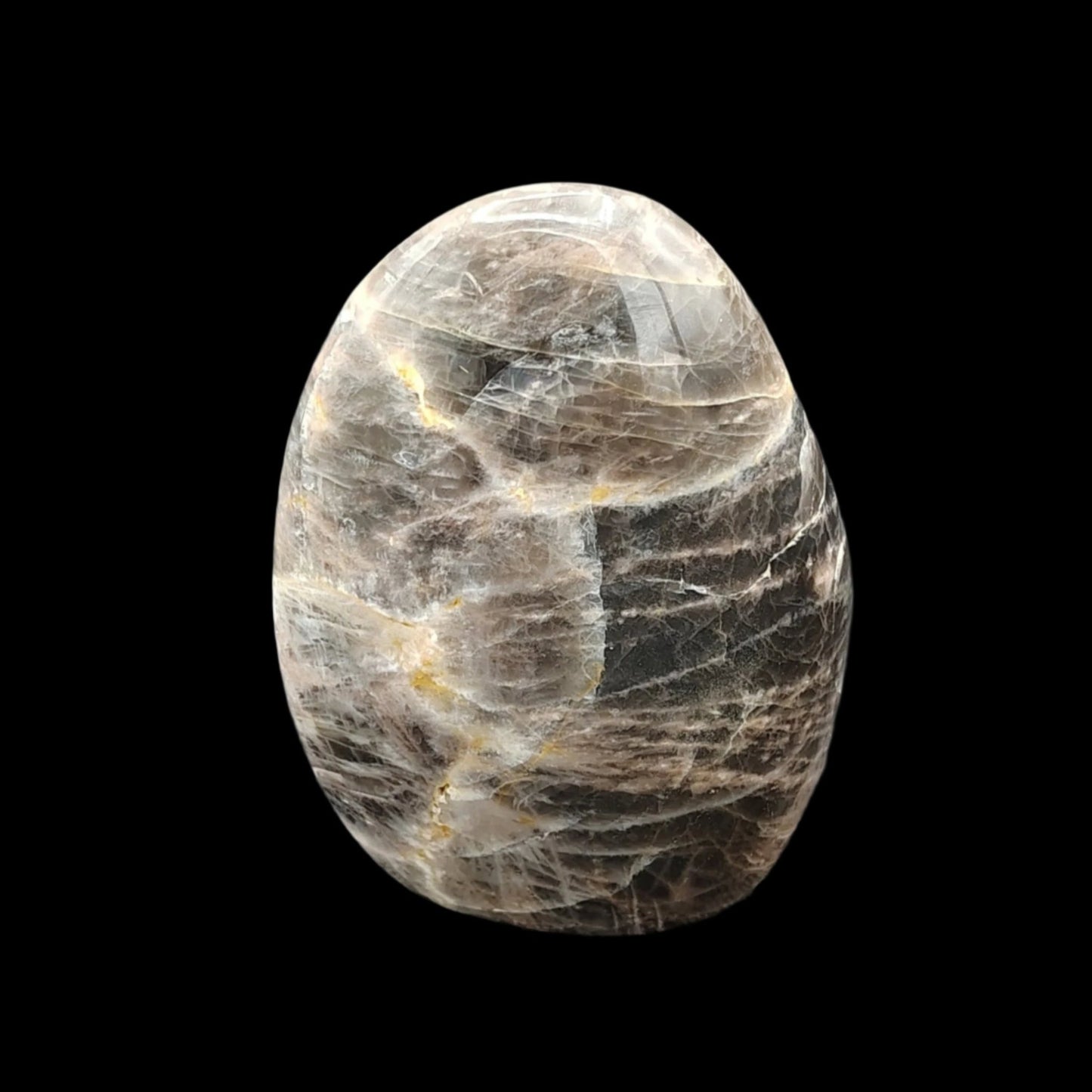 This is the front side of this polished black Moonstone freeform