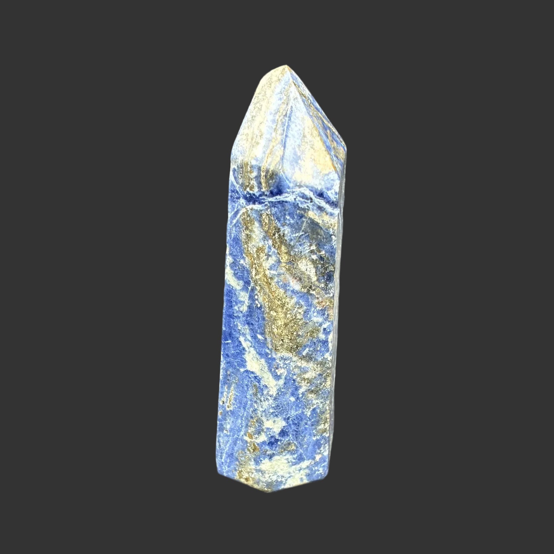 This is the right side of this blue Sodalite tower.