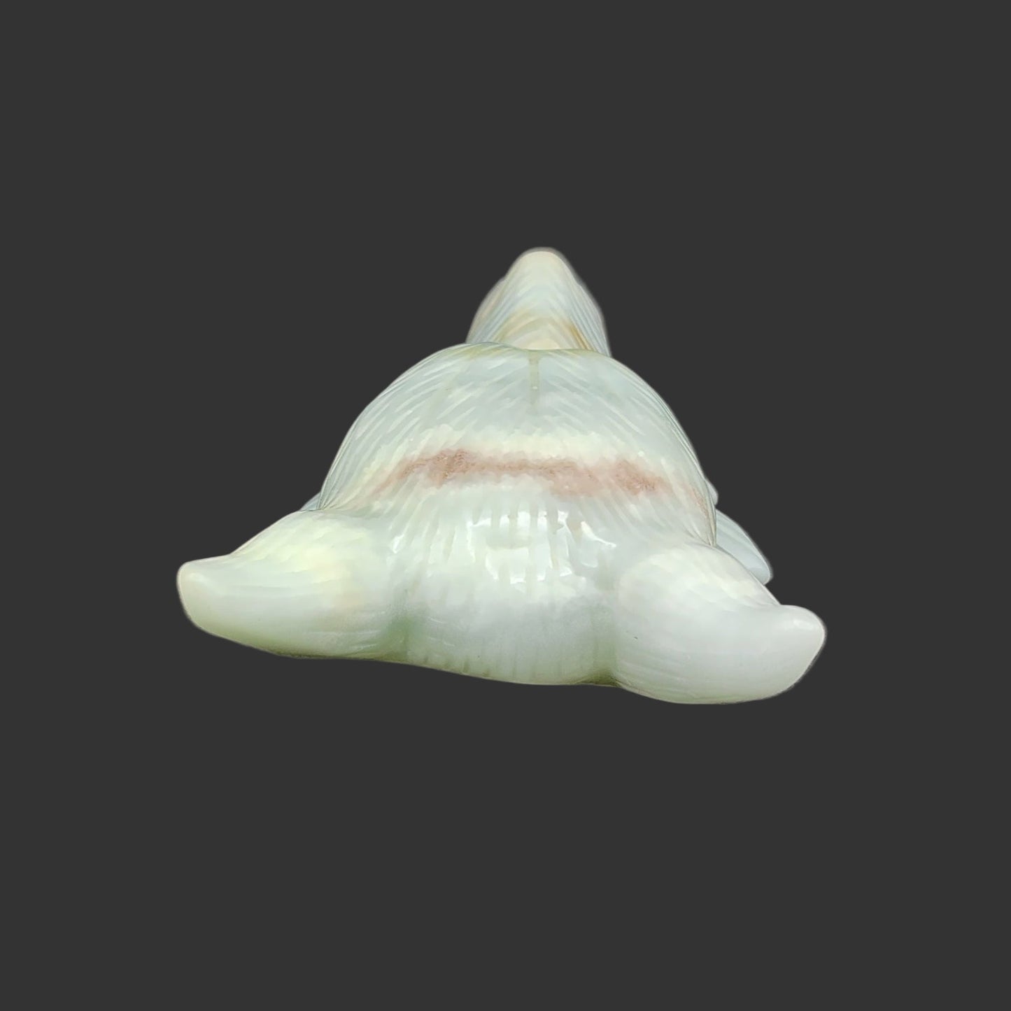 This is the back side of this amazonite wolf head figurine