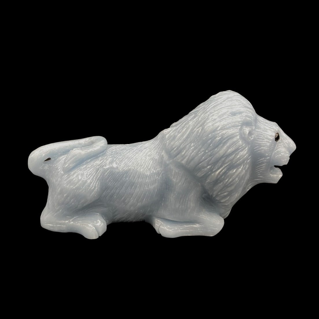 Side View Of Angelite Crystal Figurine