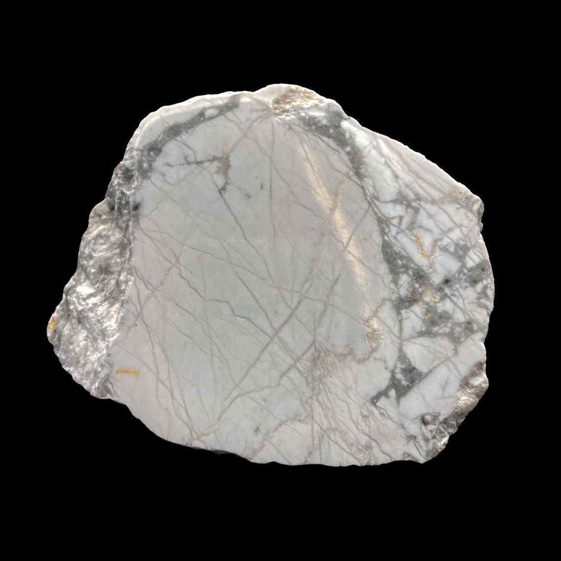 Polished Howlite With Raw Side