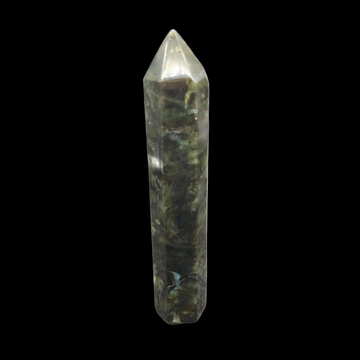 This is the front side of this Labradorite  point