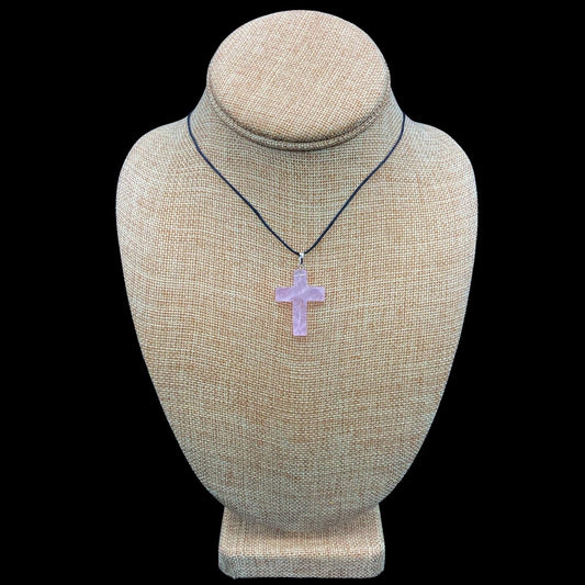 Rose Quartz Cross Necklace