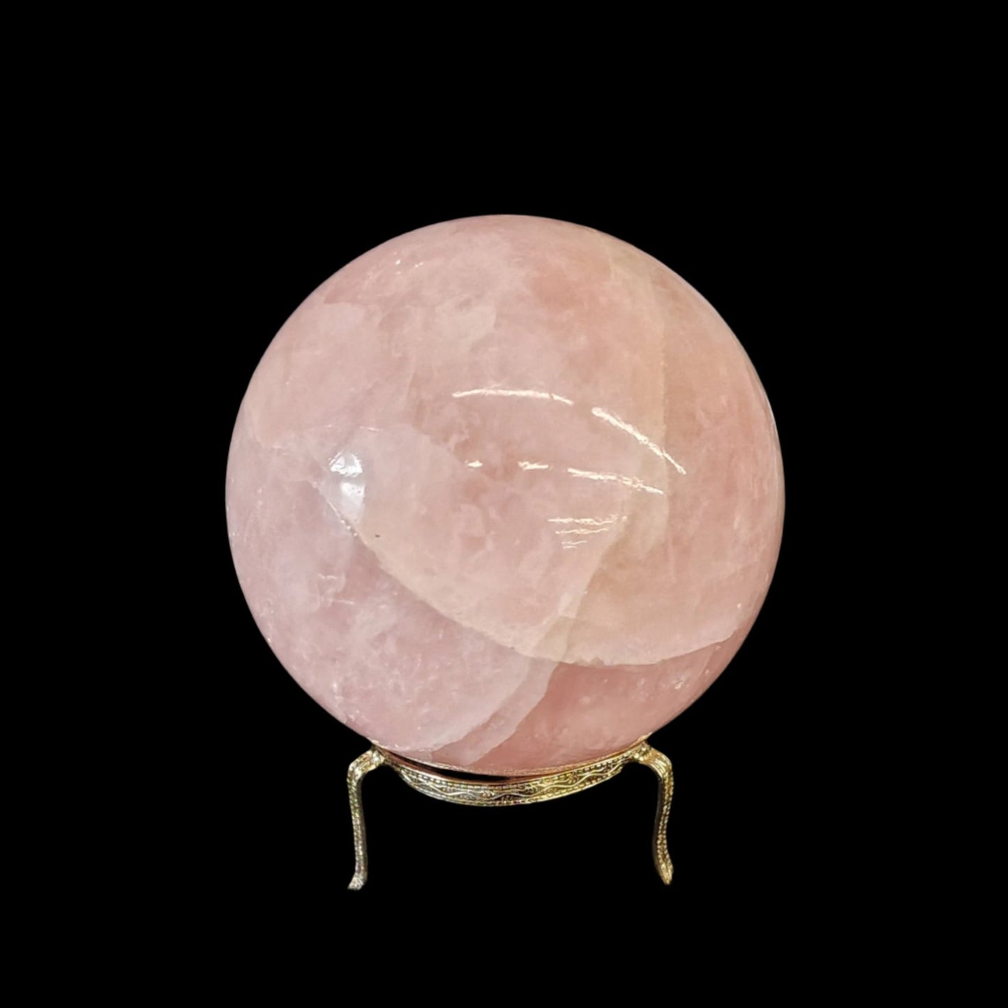 This is the left side of this Rose Quartz sphere