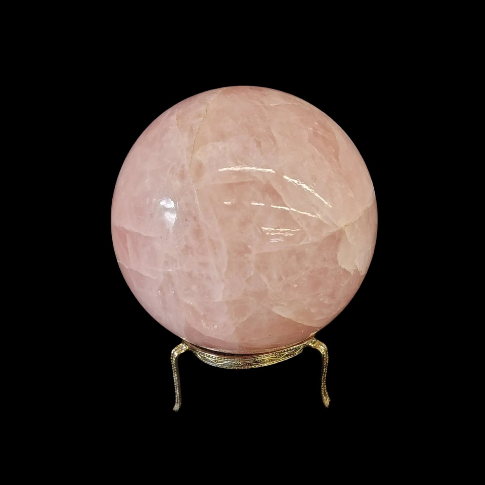 This is the right side of this Rose Quartz sphere