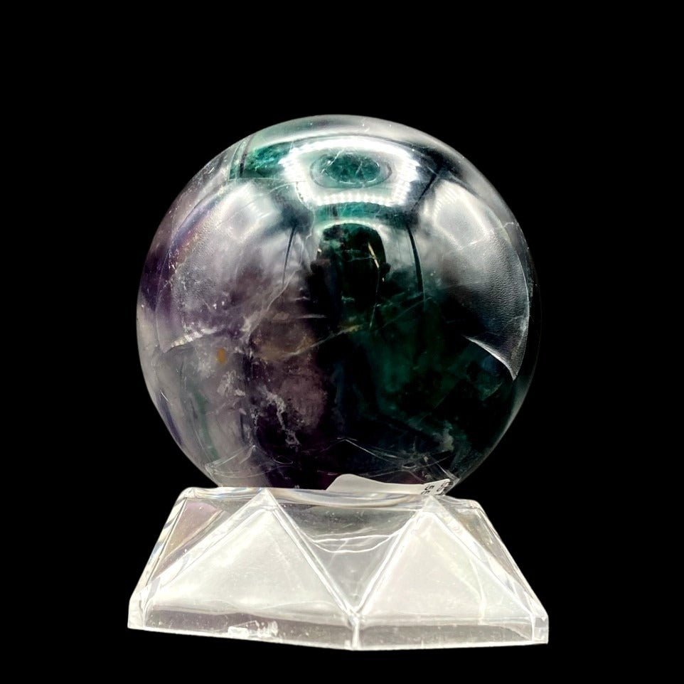 Back Side Of Fluorite Crystal Ball