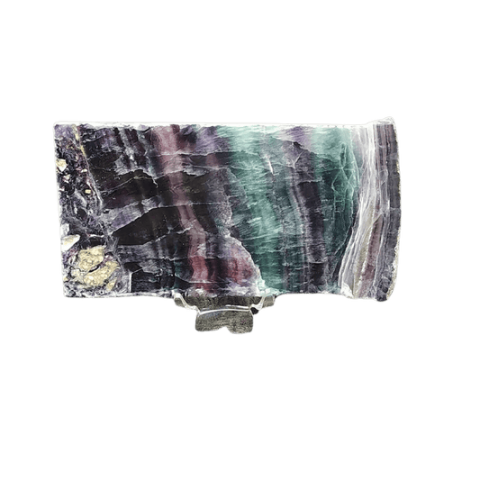 This is the front side of this polished Fluorite slab