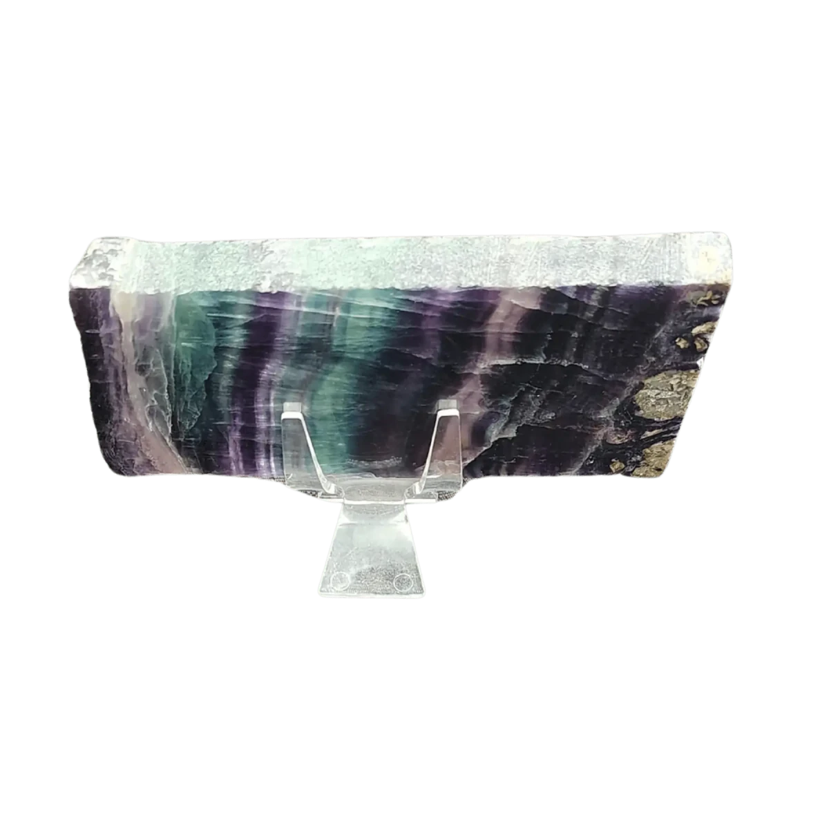 This is the back side of this polished Fluorite slab