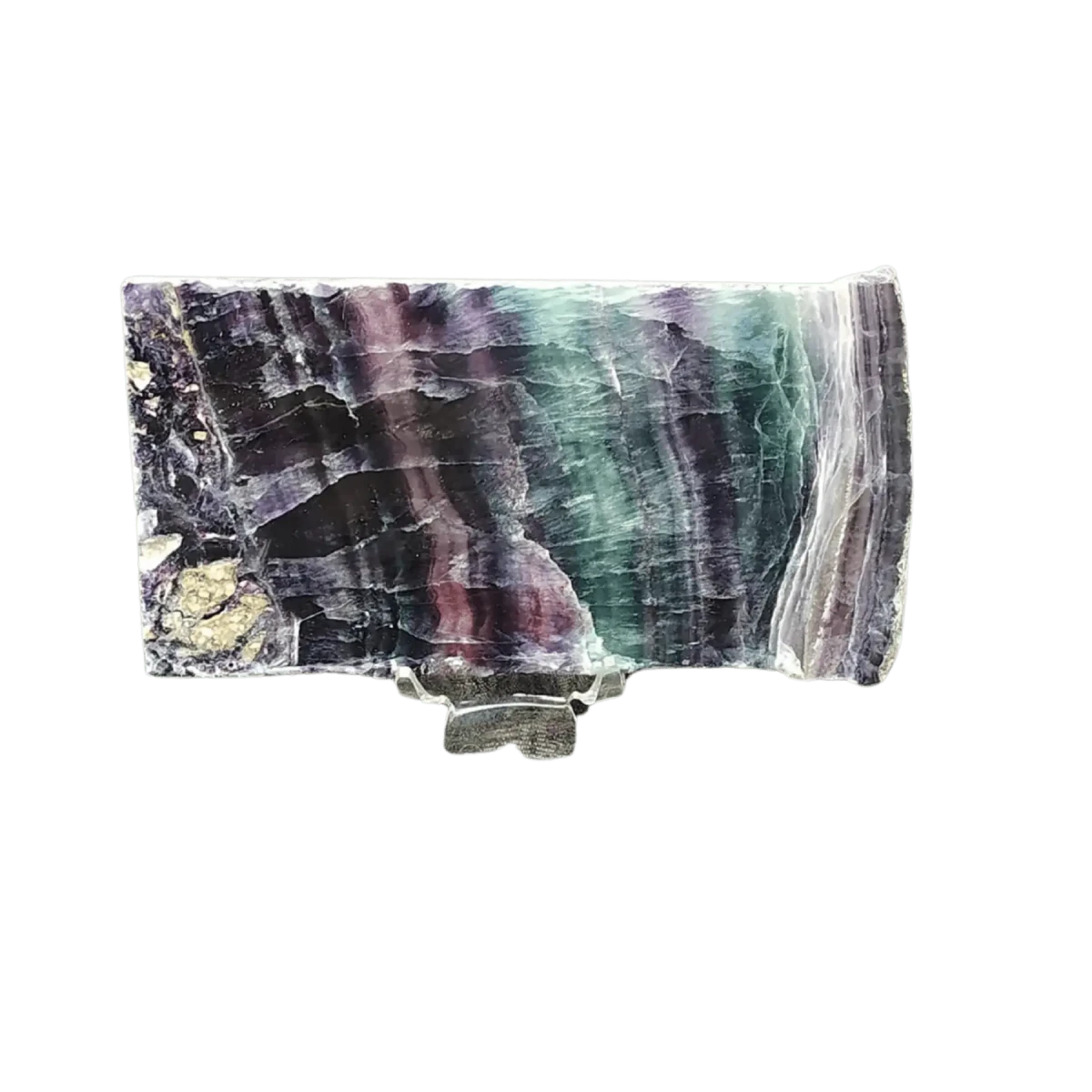 This is the front side of this polished Fluorite slab