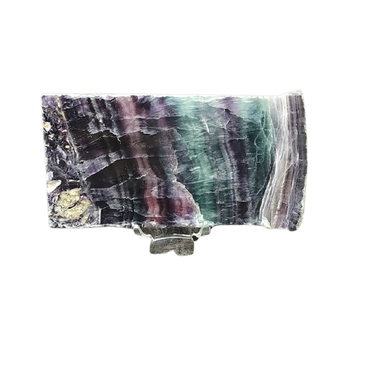 This is the front side of this polished Fluorite slab