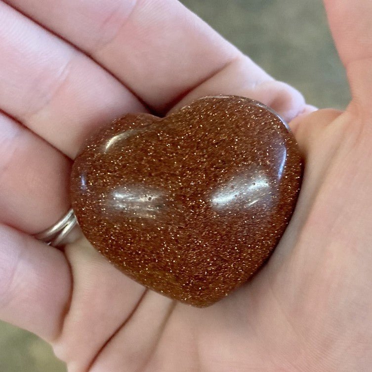 Goldstone Heart In Natural Light