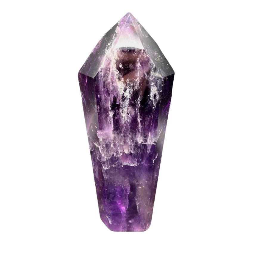 Back Side Of Polished Single Amethyst Point