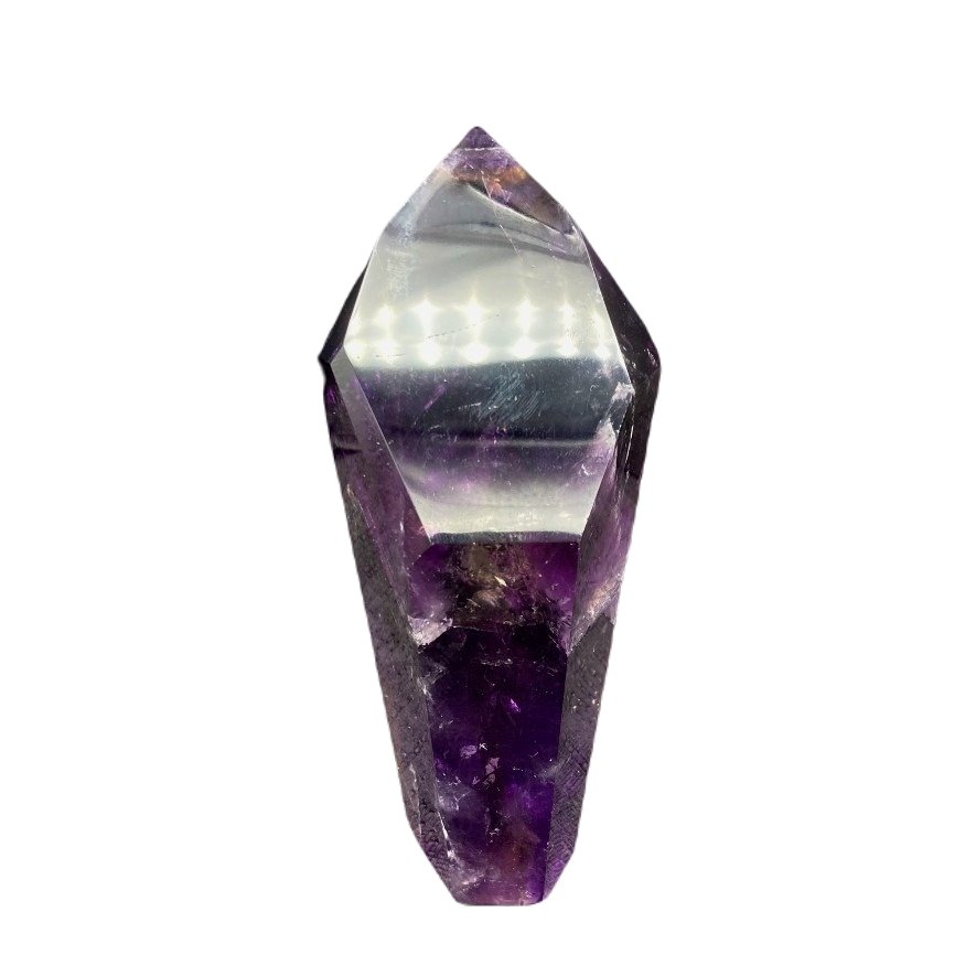 Front Side Of Polished Single Amethyst Point