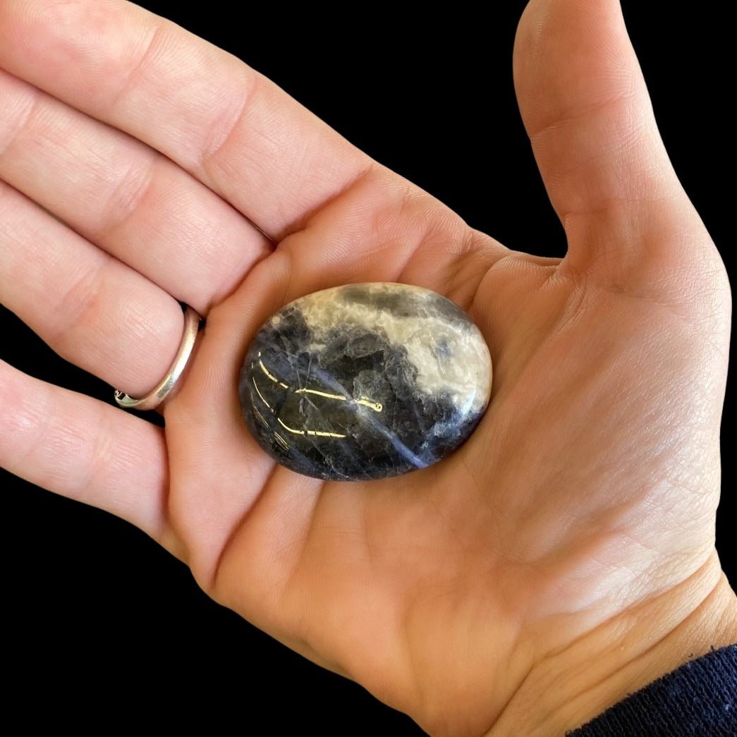 Back Side Of Sodalite Palm Stone