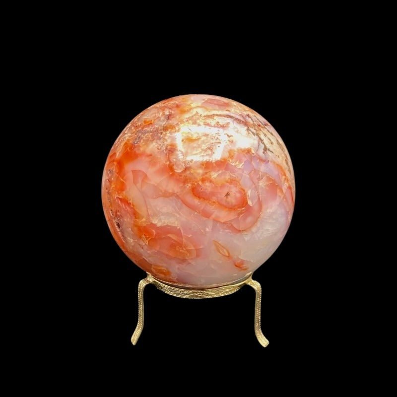 Back Side Of Carnelian Gemstone Sphere