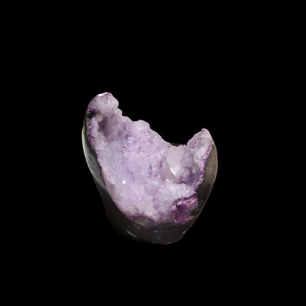 Pastel Purple Druzy Quartz Sculpture U Shape