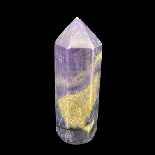 Front Side Of Purple Morado Opal Cut Polished Tower