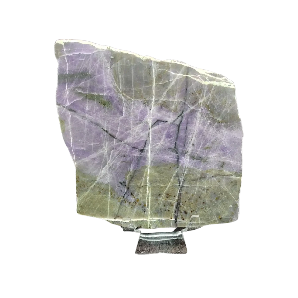 This is the front side of this purple opal slab