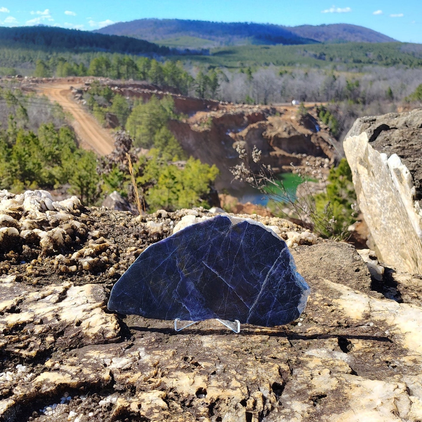 This is the purple Opal slab outside in natural light