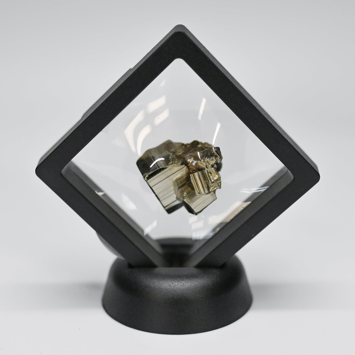 Pyrite Specimen Black Display Frame