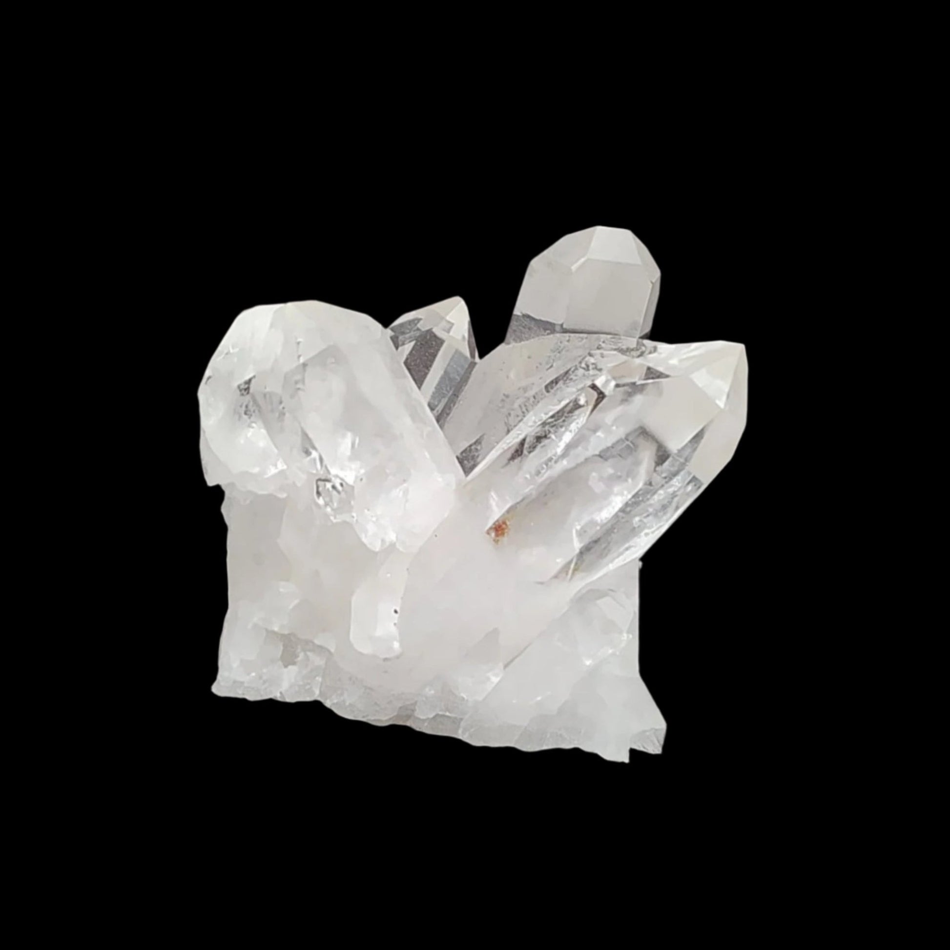 This is the front side of this small Quartz crystal cluster