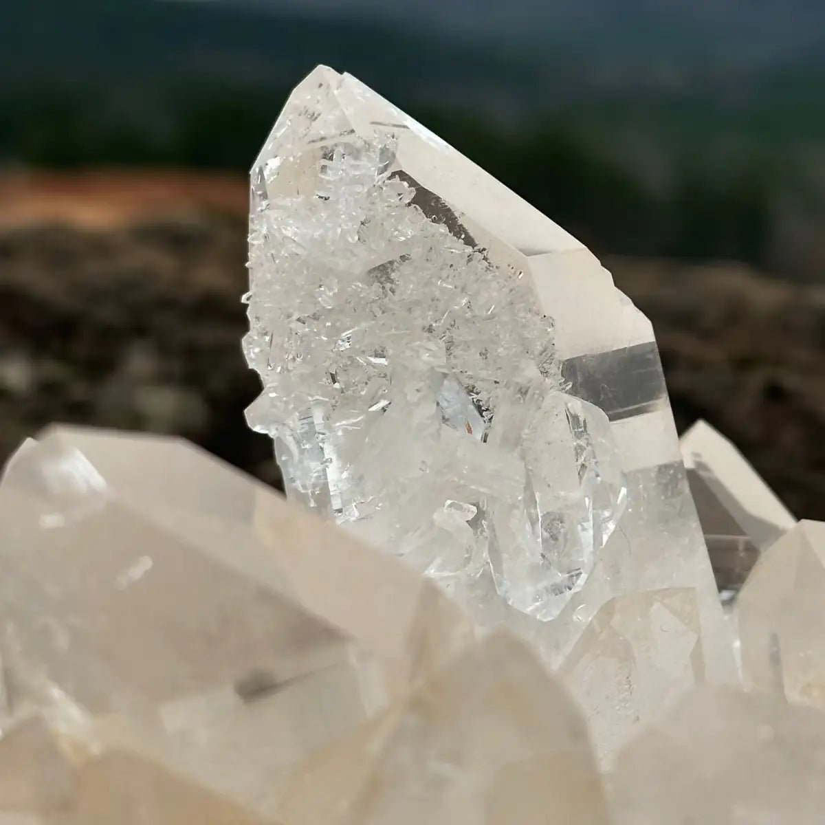 CLose Up of Small Crystals On A Crystal Point