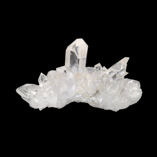 This is the front side of this small Quartz crystal cluster